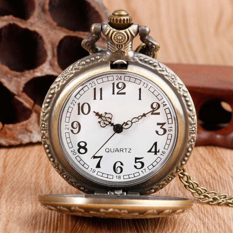 New Arrival Retro Alice in Wonderland Theme Bronze Quartz Pocket Watches Vintage Fob Watches Christmas Birthday Gift