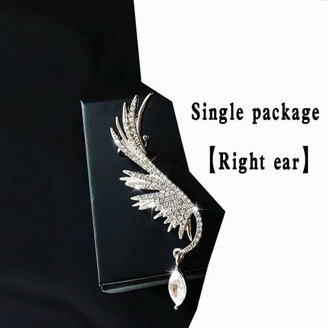 2020 New Angel wings Rhinestone Hanging Dangle exquisite Exaggerated Fashion Stud Earrings elegant Prevent Allergy Earrings