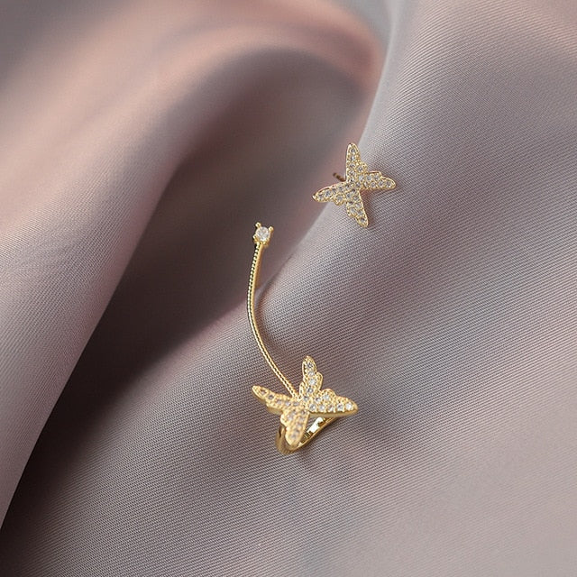 2020 New Angel wings Rhinestone Hanging Dangle exquisite Exaggerated Fashion Stud Earrings elegant Prevent Allergy Earrings