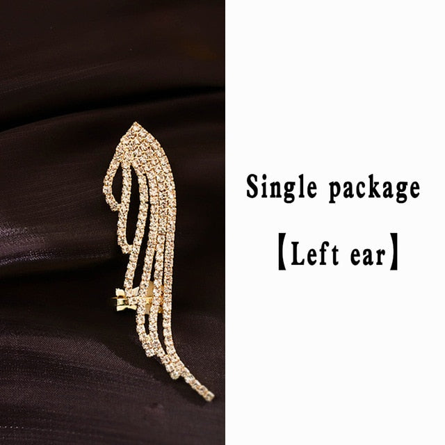 2020 New Angel wings Rhinestone Hanging Dangle exquisite Exaggerated Fashion Stud Earrings elegant Prevent Allergy Earrings