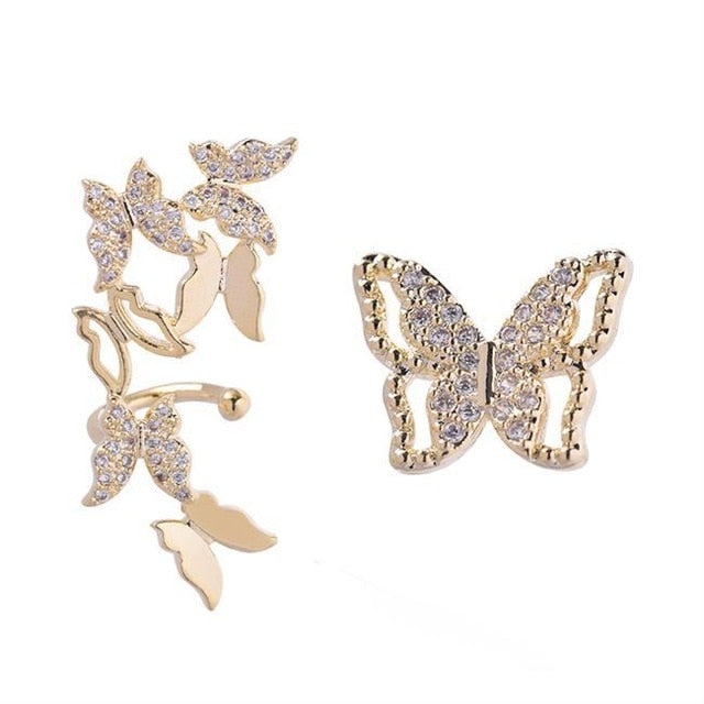 2020 New Angel wings Rhinestone Hanging Dangle exquisite Exaggerated Fashion Stud Earrings elegant Prevent Allergy Earrings