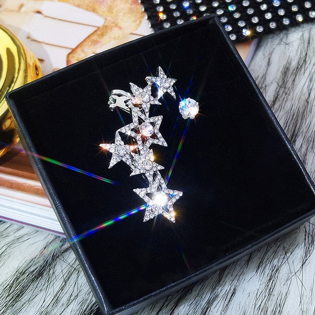 2020 New Angel wings Rhinestone Hanging Dangle exquisite Exaggerated Fashion Stud Earrings elegant Prevent Allergy Earrings