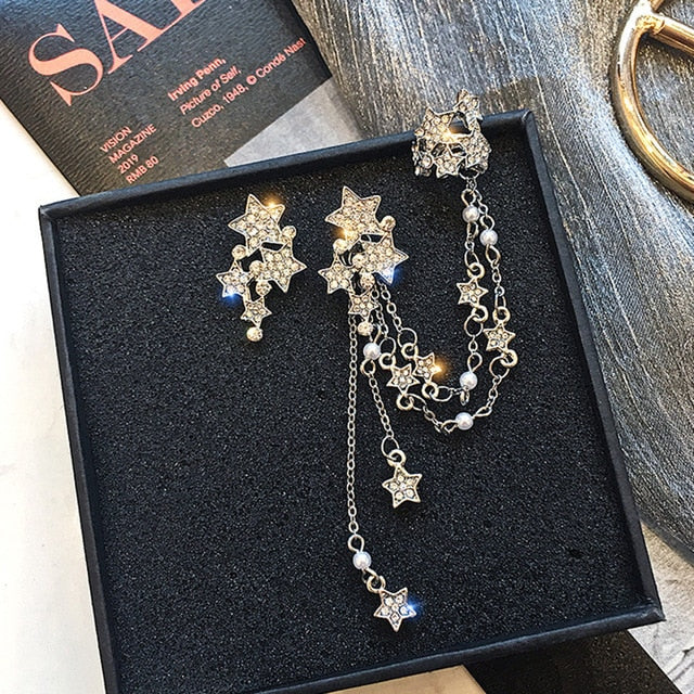 2020 New Angel wings Rhinestone Hanging Dangle exquisite Exaggerated Fashion Stud Earrings elegant Prevent Allergy Earrings