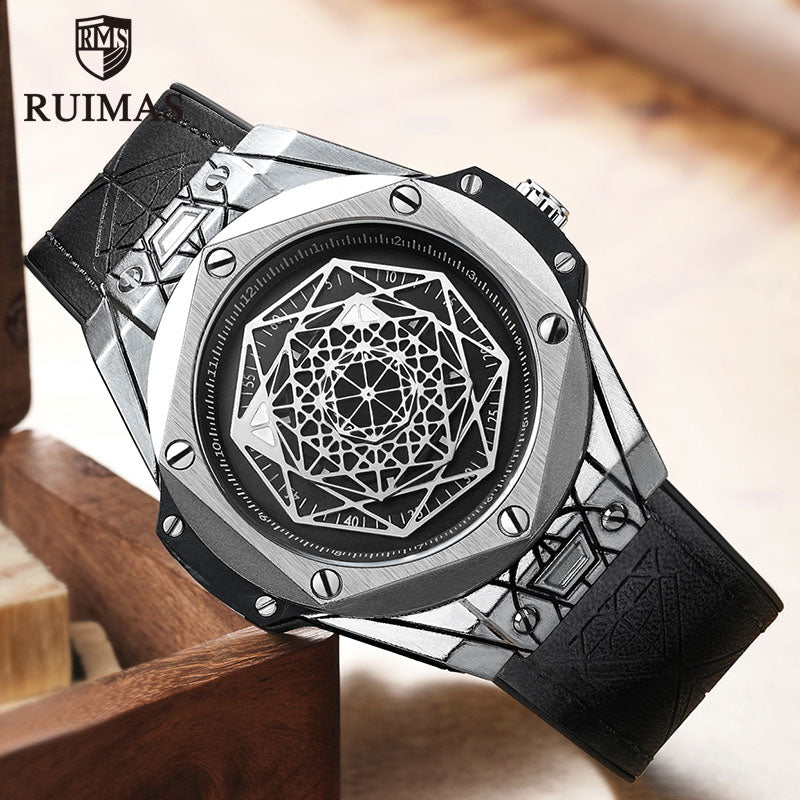 Luxury Top Brand Quartz Watches Men Leather Strap Military Sports Wristwatch Man Waterproof Watch Relogios Masculino 533G