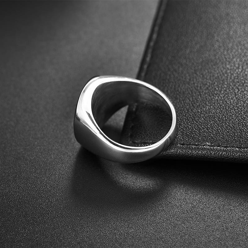 Men's Ring Punk Rock Smooth 316L Stainless Steel Signet Ring For Men Hip Hop Party Jewelry Wholesale Male Wedding Anel