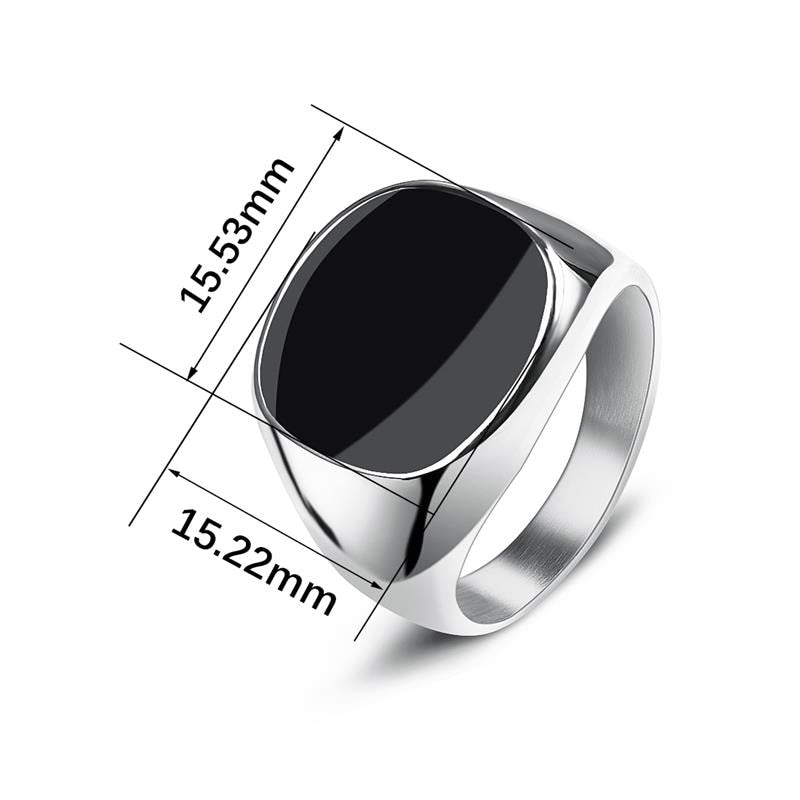 Men's Ring Punk Rock Smooth 316L Stainless Steel Signet Ring For Men Hip Hop Party Jewelry Wholesale Male Wedding Anel