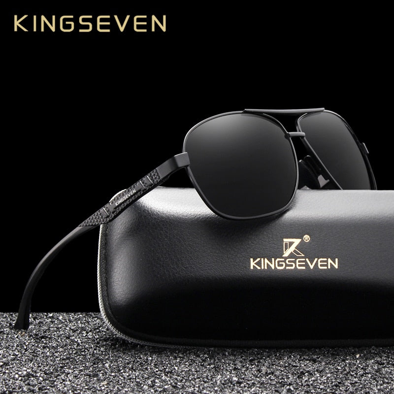 KINGSEVEN 2020 Brand Men Aluminum Sunglasses Polarized UV400 Mirror Male Sun Glasses Women For Men Oculos de sol