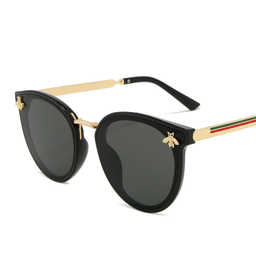 2021 luxury bee Fashion for women Sunglasses Men Square Brand Design Sun Glasses Oculos Retro male iron