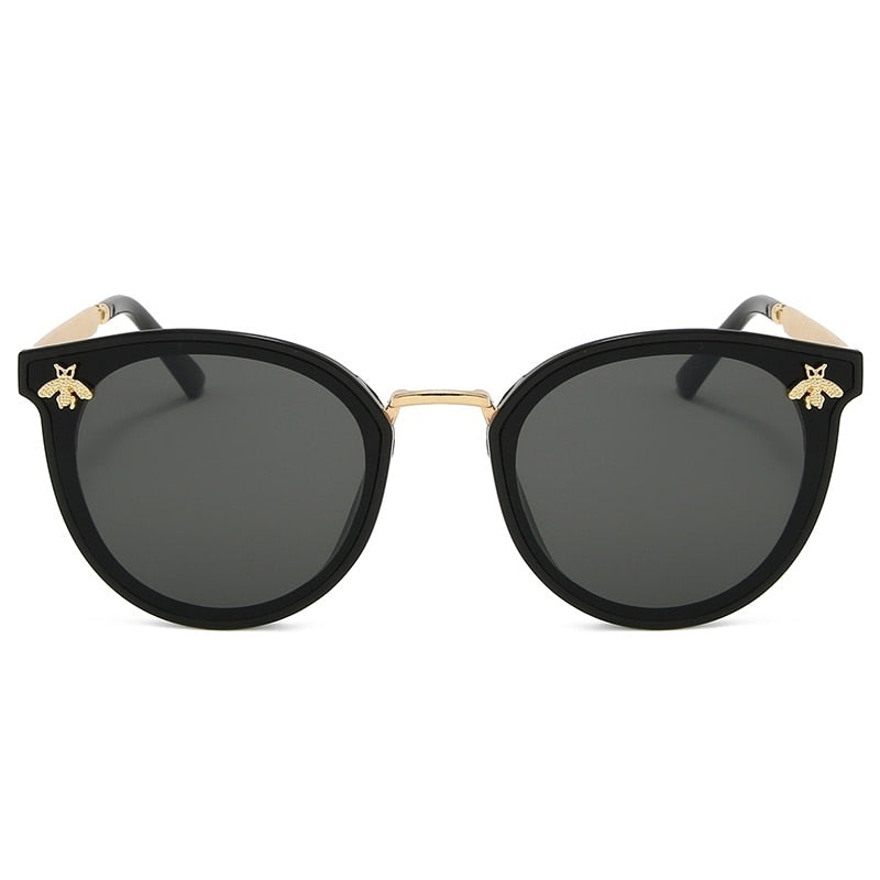 2021 luxury bee Fashion for women Sunglasses Men Square Brand Design Sun Glasses Oculos Retro male iron
