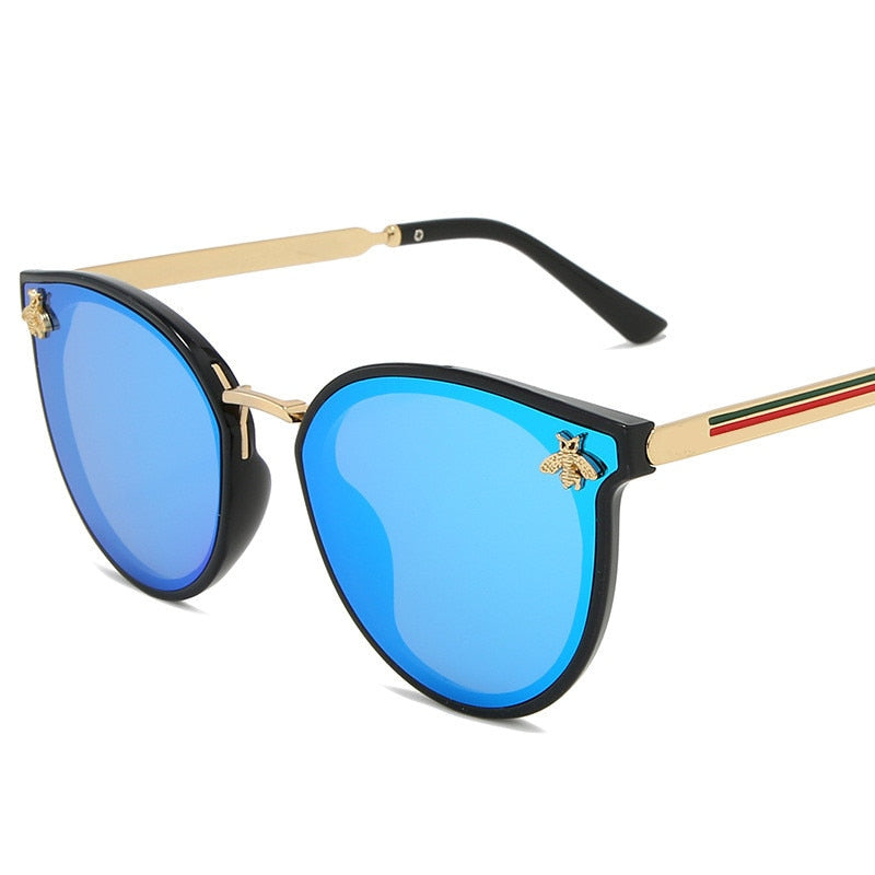 2021 luxury bee Fashion for women Sunglasses Men Square Brand Design Sun Glasses Oculos Retro male iron