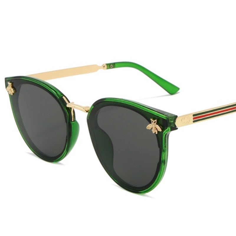 2021 luxury bee Fashion for women Sunglasses Men Square Brand Design Sun Glasses Oculos Retro male iron