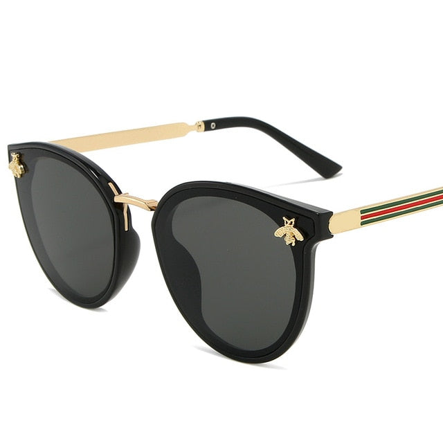 2021 luxury bee Fashion for women Sunglasses Men Square Brand Design Sun Glasses Oculos Retro male iron
