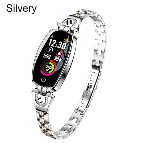Fashion Women Smart Watch 0.96" OLED Heart Rate Blood Pressure Monitor Pedometer Fitness Tracker Waterproof Smartwatch