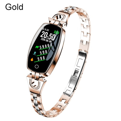 Fashion Women Smart Watch 0.96" OLED Heart Rate Blood Pressure Monitor Pedometer Fitness Tracker Waterproof Smartwatch