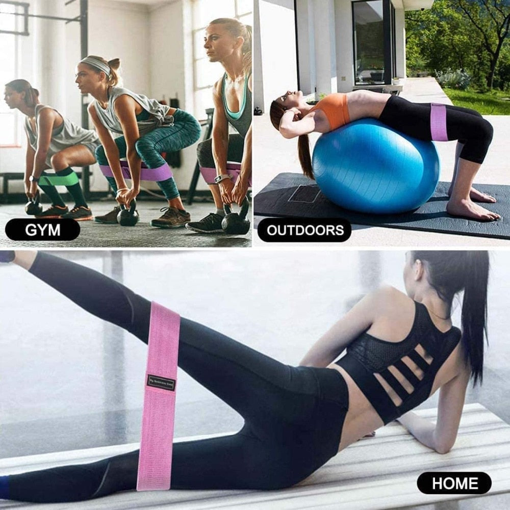 Durable Hip Circle Band Yoga Anti-slip Gym Fitness Rubber Band Exercise Braided Elastic Band Hip Lifting Resistance Band