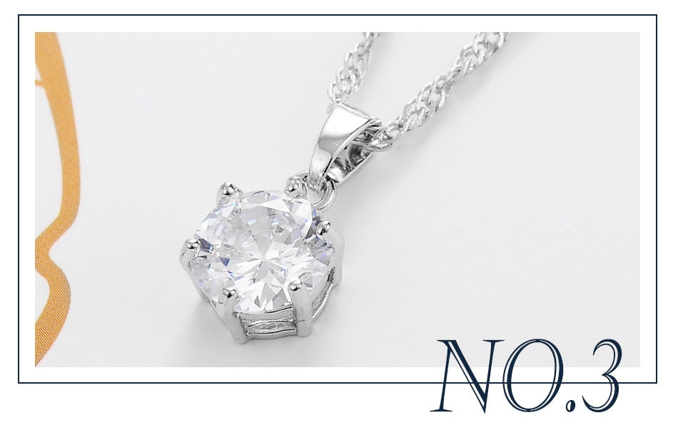 2018 Hot Sale Silver Color Fashion Jewelry Sets Cubic Zircon Statement Necklace & Earrings Rings Wedding Jewelry for Women Gift