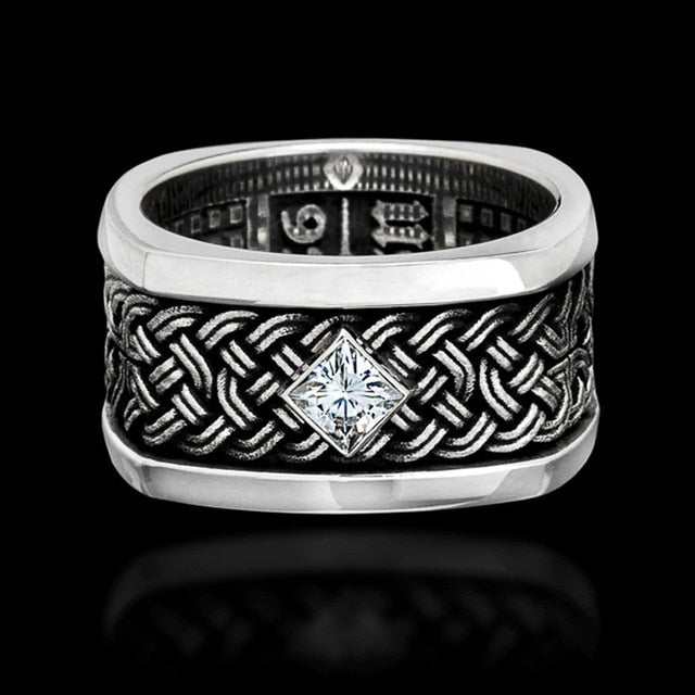 Huitan Viking Nordic Mythology Giant Wolf Men Ring Defense Totem Wolf Fashion Hip Hop Rock Unisex Finger Ring Punk Gift