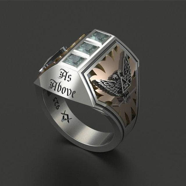 Huitan Viking Nordic Mythology Giant Wolf Men Ring Defense Totem Wolf Fashion Hip Hop Rock Unisex Finger Ring Punk Gift