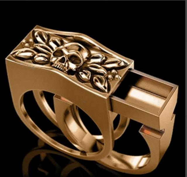 Huitan Viking Nordic Mythology Giant Wolf Men Ring Defense Totem Wolf Fashion Hip Hop Rock Unisex Finger Ring Punk Gift