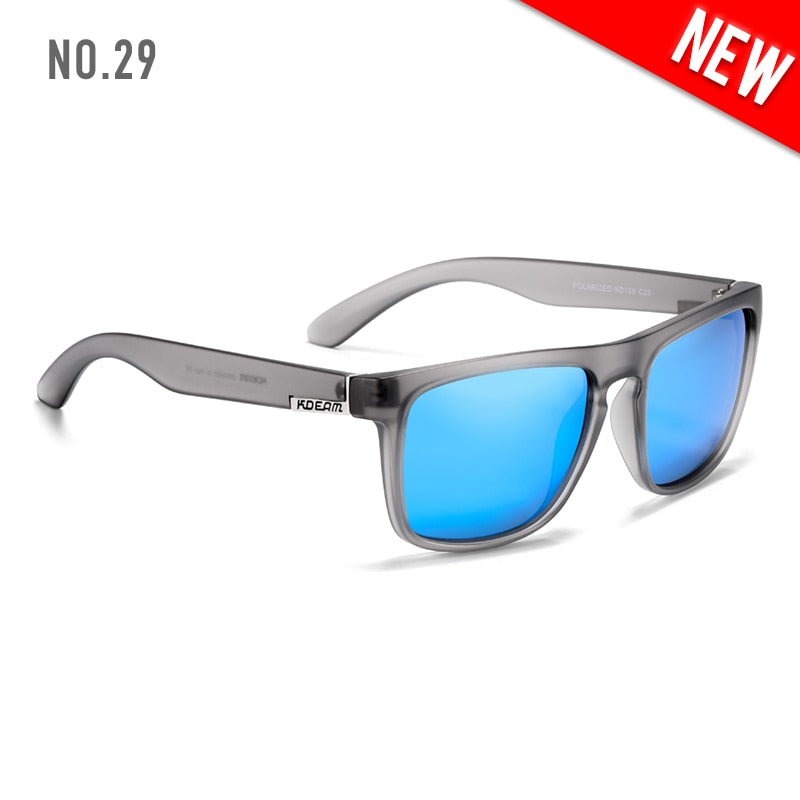 Fashion Guy's Sun Glasses From KDEAM Polarized Sunglasses Men Classic Design All-Fit Mirror Sunglass With Brand Box CE
