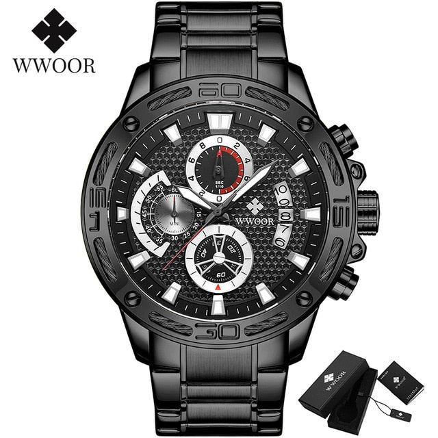 2020 New Men Watches Top Brand Luxury Gold Stainless Steel Quartz Watch Men Waterproof Sport Chronograph Relogio Masculino