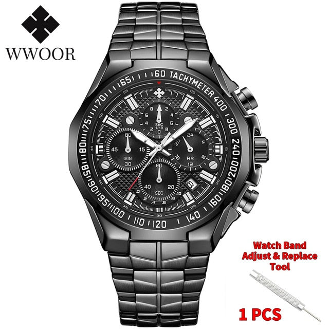 2020 New Men Watches Top Brand Luxury Gold Stainless Steel Quartz Watch Men Waterproof Sport Chronograph Relogio Masculino