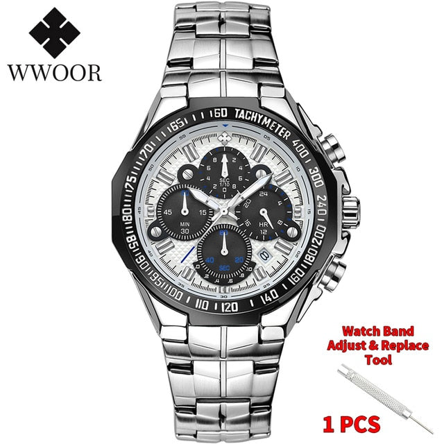2020 New Men Watches Top Brand Luxury Gold Stainless Steel Quartz Watch Men Waterproof Sport Chronograph Relogio Masculino
