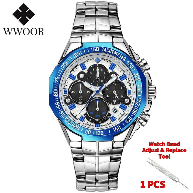 2020 New Men Watches Top Brand Luxury Gold Stainless Steel Quartz Watch Men Waterproof Sport Chronograph Relogio Masculino