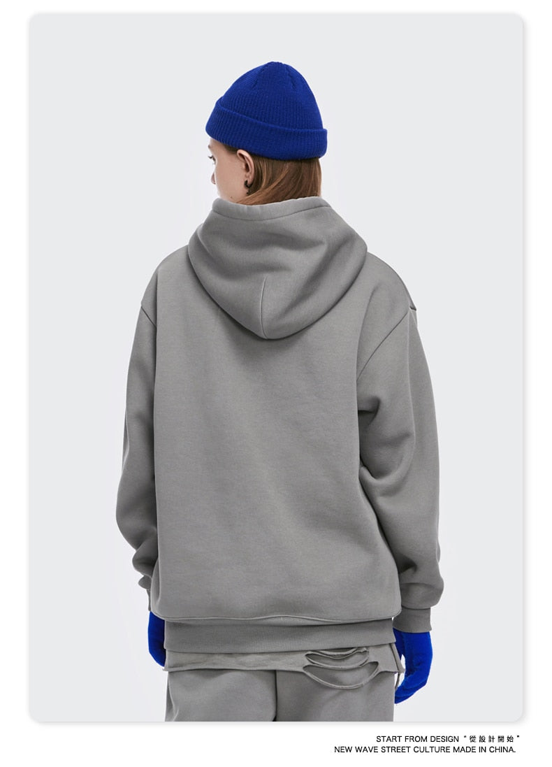 INFLATION Men Solid Color Soft Sweatshirt Set 2020 Winter Warm Fleece Fabric Tracksuit Couple Sweatpant Set Mens Clothing