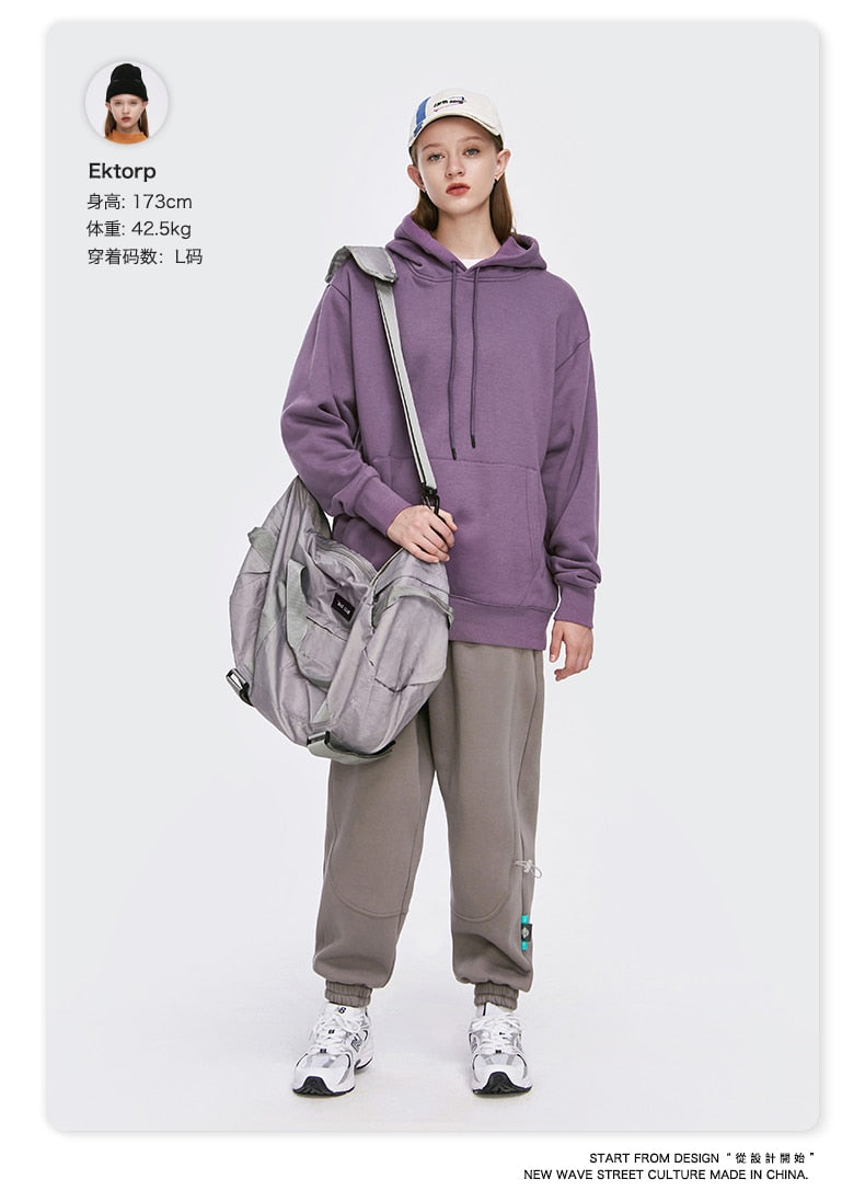 INFLATION Men Solid Color Soft Sweatshirt Set 2020 Winter Warm Fleece Fabric Tracksuit Couple Sweatpant Set Mens Clothing