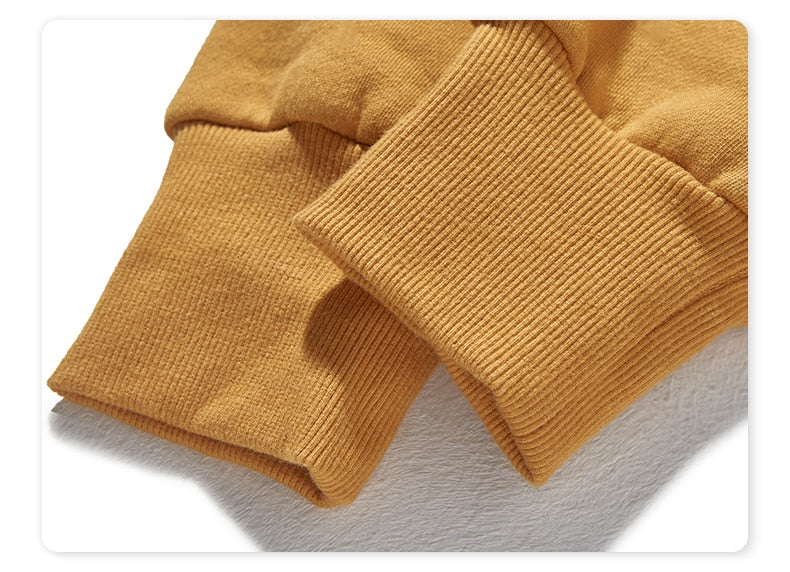 INFLATION Men Solid Color Soft Sweatshirt Set 2020 Winter Warm Fleece Fabric Tracksuit Couple Sweatpant Set Mens Clothing