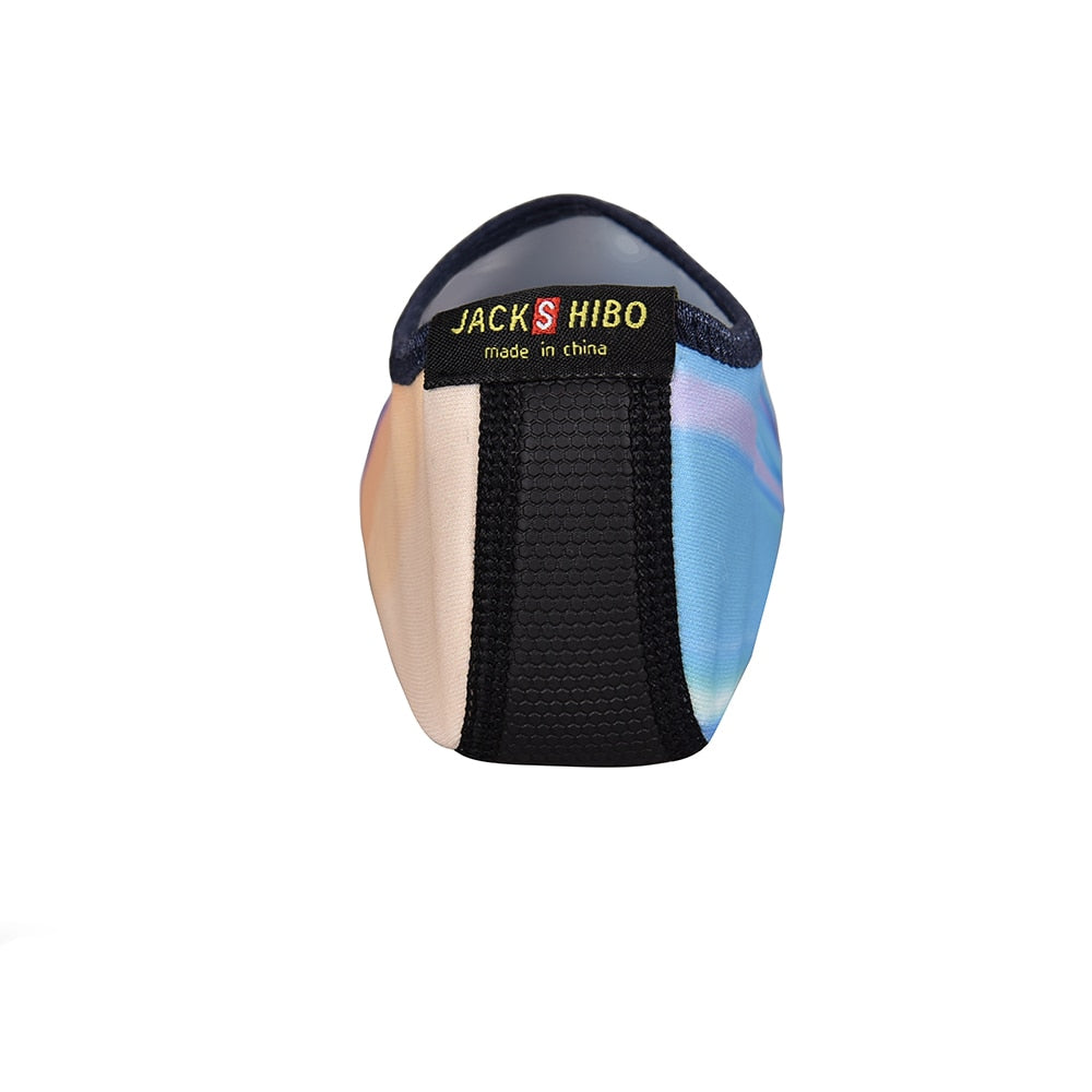 JACKSHIBO Summer Water Shoes Men Swimming Shoes Aqua Beach Shoes Big Plus Size Sneaker For Men Striped Colorful zapatos hombre