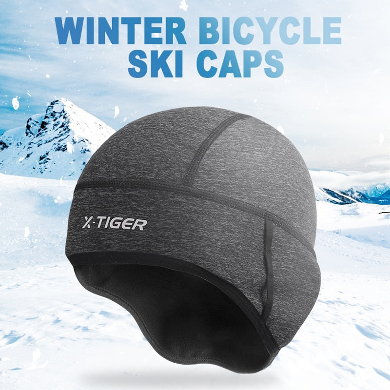 X-TIGER Winter Cycling Cap Windproof Thermal Ski Cap Running Skiing Motocycle Riding Hat Men Women MTB Bike Cycling Headwear