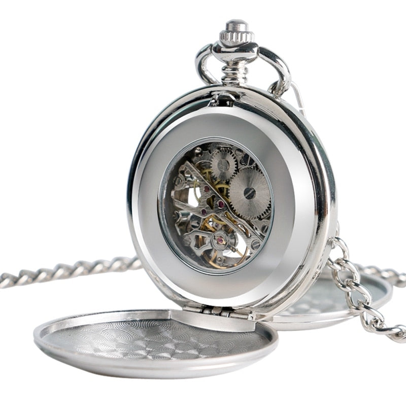 Navidad Christmas Gift Smooth Mechanical Pocket Watch Full Luxury Gold Color Men Women Stylish Retro FOB Hand Wind Double Hunter