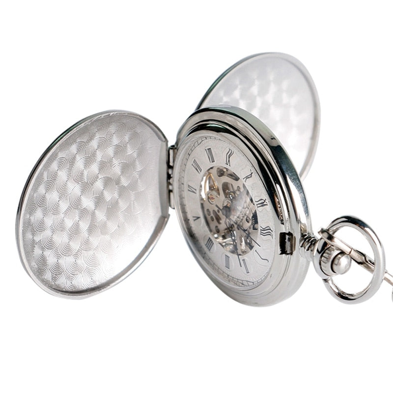 Navidad Christmas Gift Smooth Mechanical Pocket Watch Full Luxury Gold Color Men Women Stylish Retro FOB Hand Wind Double Hunter