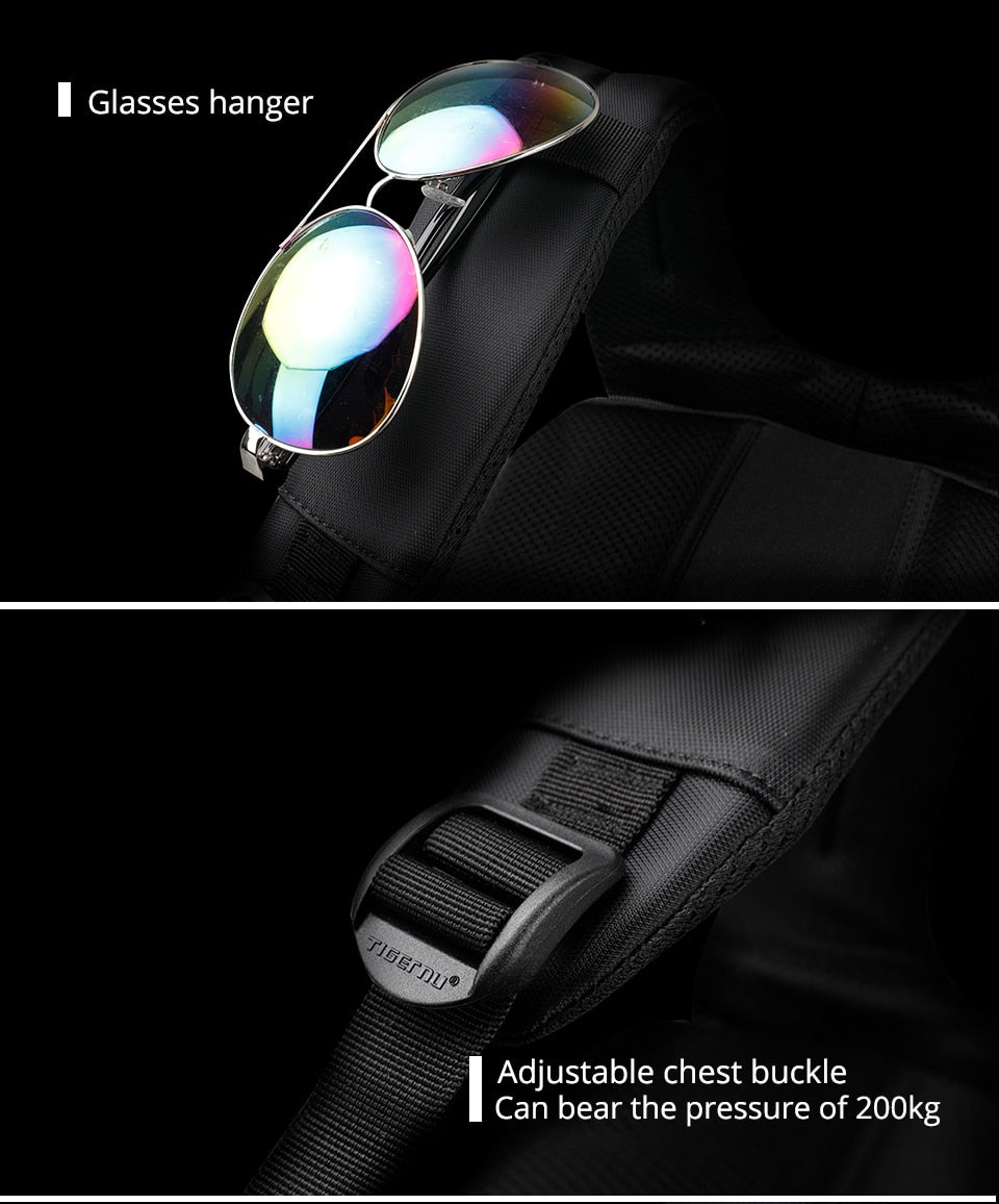 Tigernu Anti Theft Nylon 27L Men 15.6 inch Laptop Backpacks School Fashion Travel Backpacking Backpack Male Backpack For Laptop