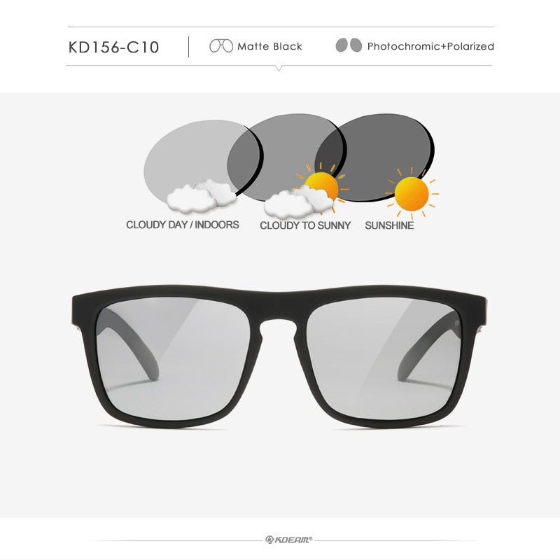 Fashion Guy's Sun Glasses From KDEAM Polarized Sunglasses Men Classic Design All-Fit Mirror Sunglass With Brand Box CE