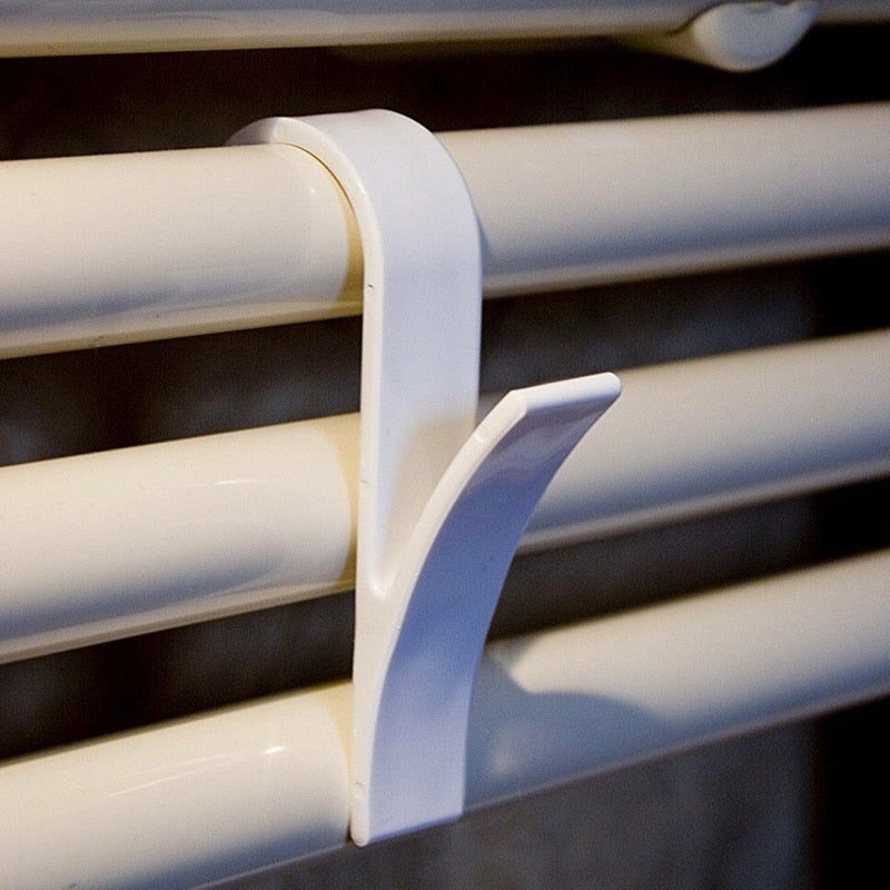 High Quality Hanger For Heated Towel Radiator Rail Clothes Hanger Bath Hook Holder Percha Plegable Scarf Hanger white 6pcs