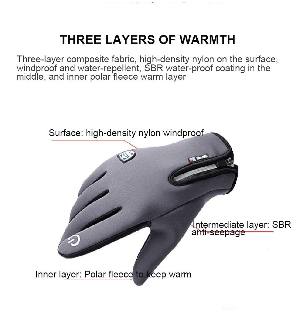 New Warm Winter Ice Fishing Gloves 3 Colors Waterproof Windproof Breathable Full Finger Non-slip Carp Outdoor Fishing Apparel