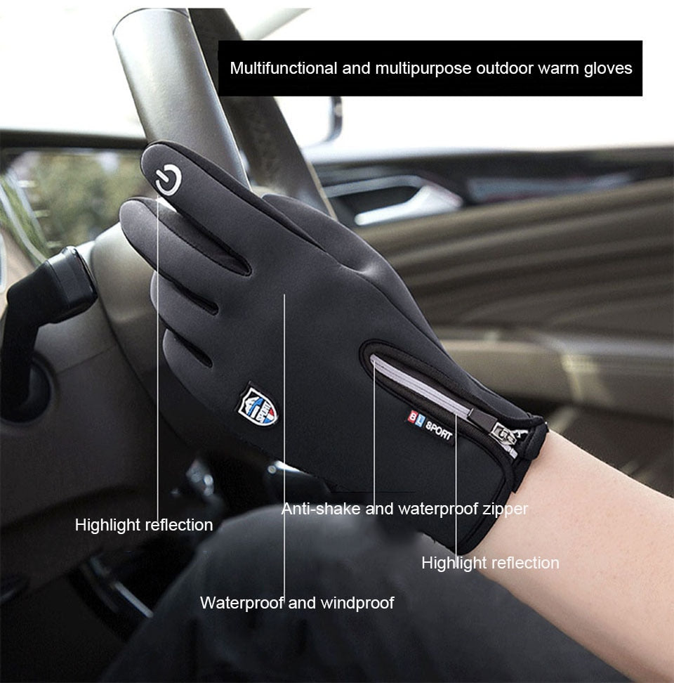 New Warm Winter Ice Fishing Gloves 3 Colors Waterproof Windproof Breathable Full Finger Non-slip Carp Outdoor Fishing Apparel