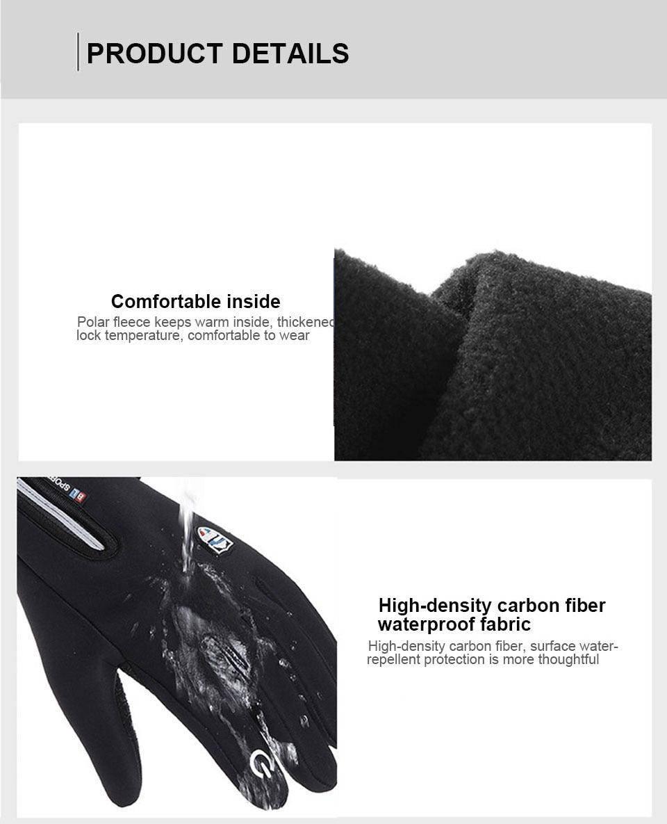 New Warm Winter Ice Fishing Gloves 3 Colors Waterproof Windproof Breathable Full Finger Non-slip Carp Outdoor Fishing Apparel