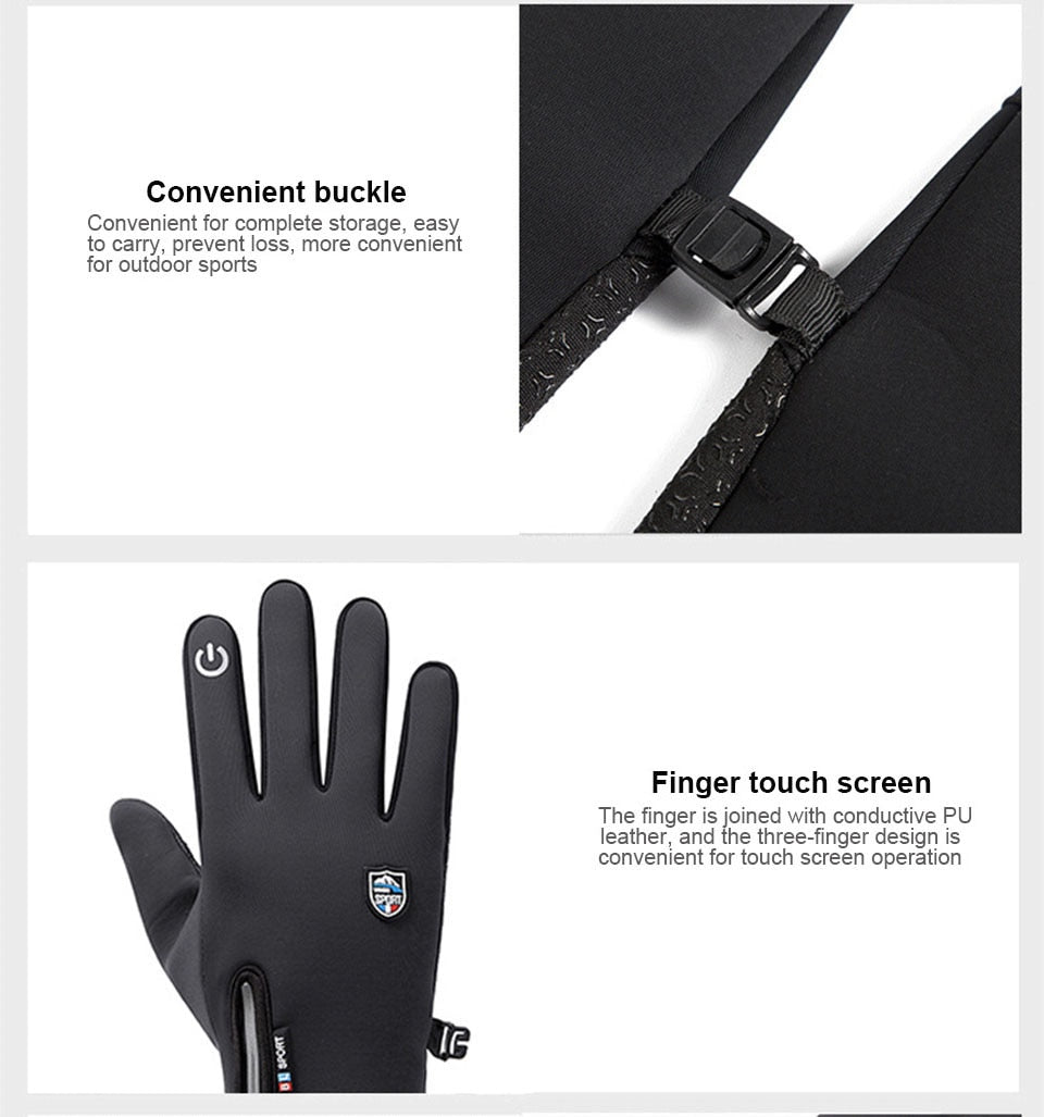 New Warm Winter Ice Fishing Gloves 3 Colors Waterproof Windproof Breathable Full Finger Non-slip Carp Outdoor Fishing Apparel