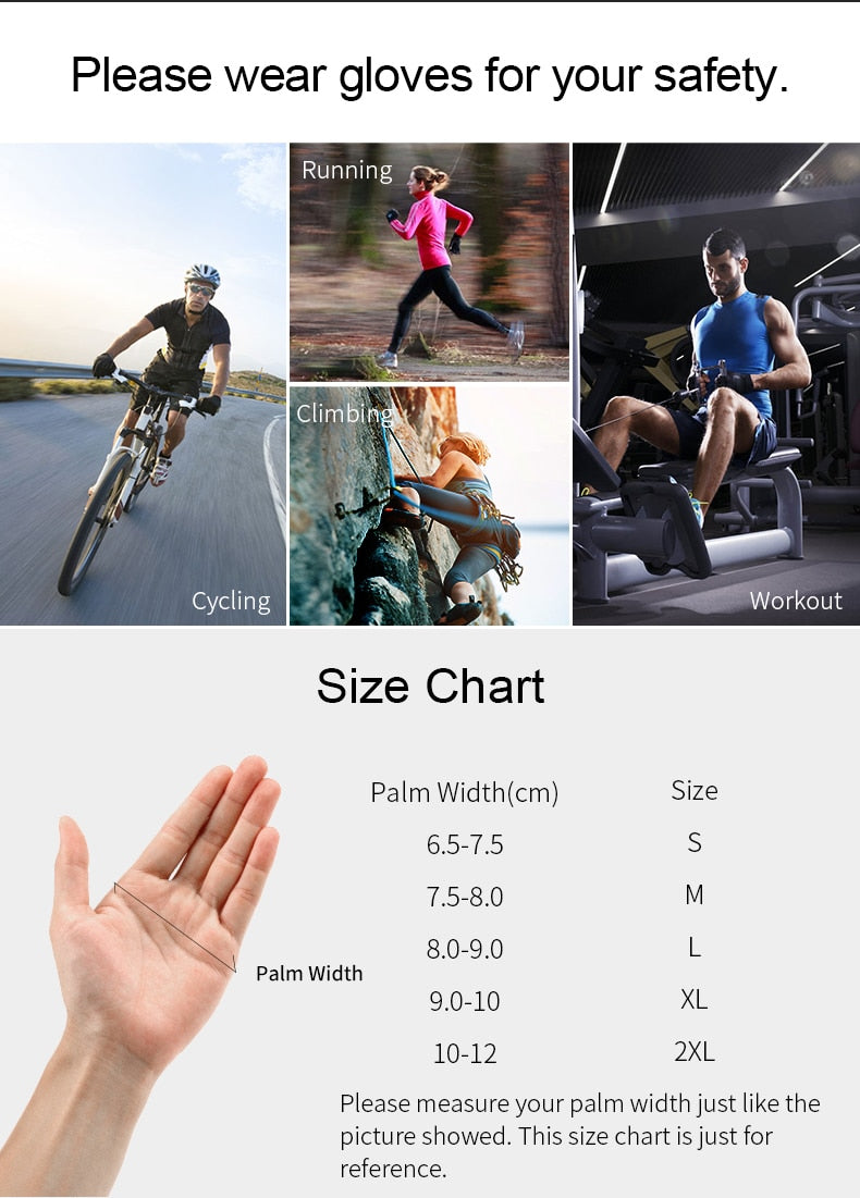 Shockproof GEL Pad Cycling Gloves Half Finger Sport Gloves Men Women Summer Bicycle Gym Fitness Gloves MTB Bike Gloves