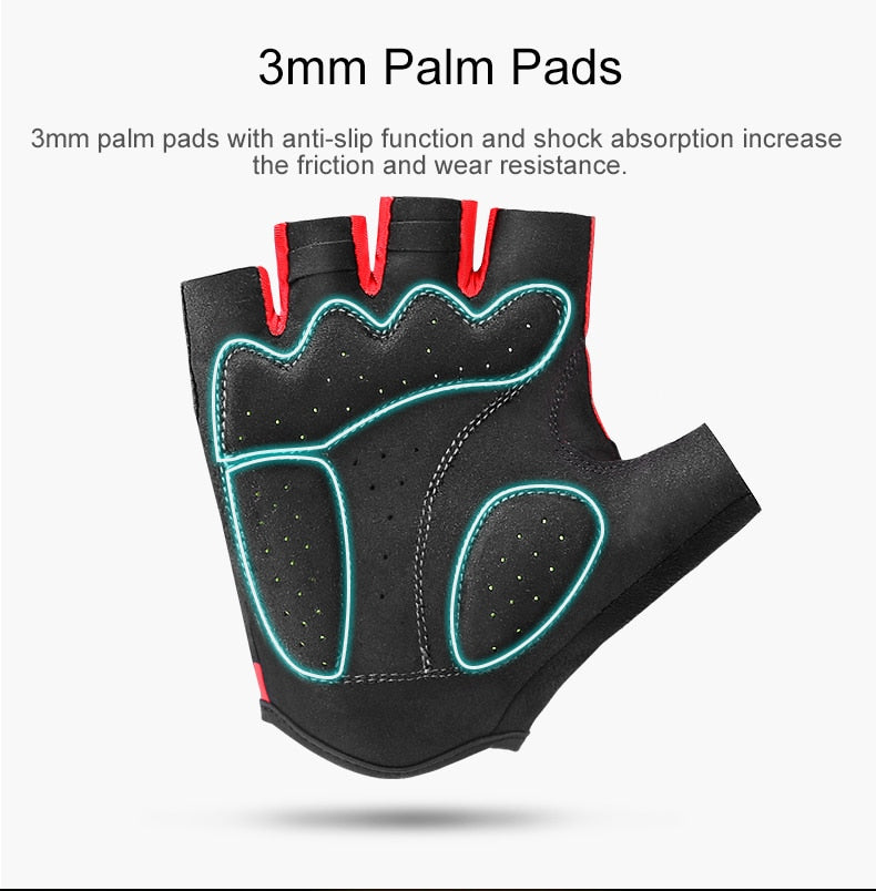 Shockproof GEL Pad Cycling Gloves Half Finger Sport Gloves Men Women Summer Bicycle Gym Fitness Gloves MTB Bike Gloves
