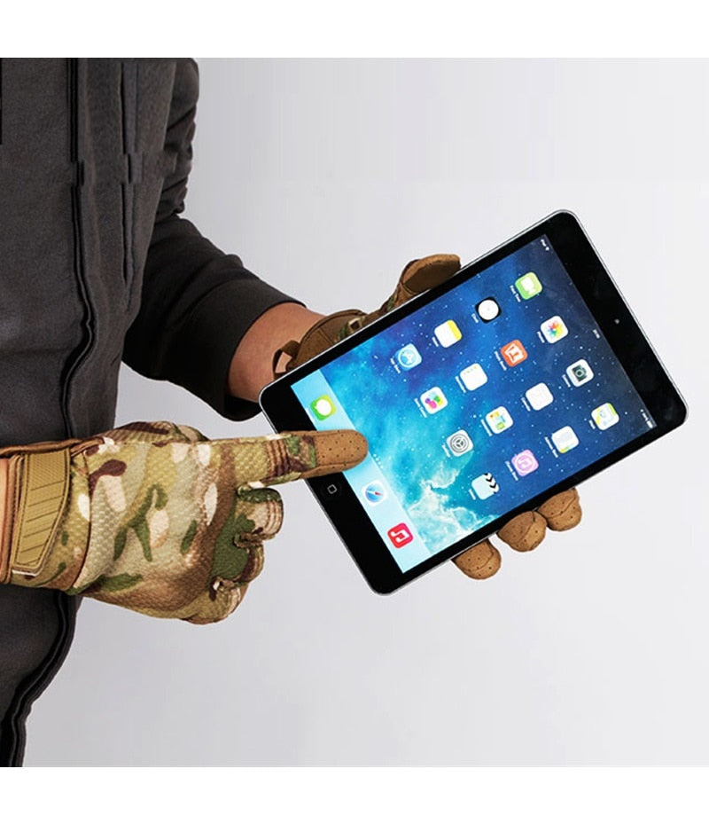 Men Riding Gloves Cycling Bike Full Finger Motos Racing Gloves Antiskid Screen Touch Outdoor Sports Tactical Gloves Protect Gear