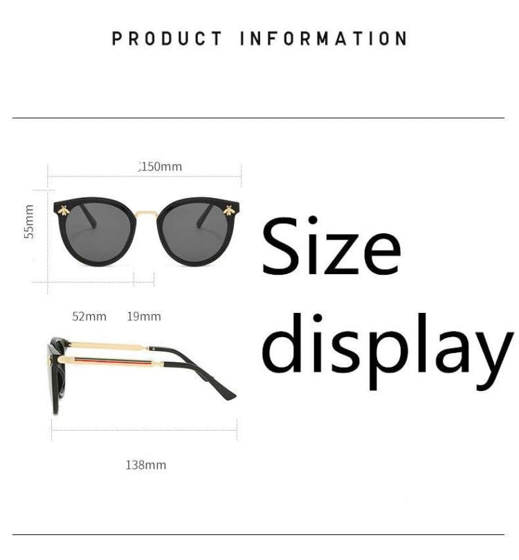 2021 luxury bee Fashion for women Sunglasses Men Square Brand Design Sun Glasses Oculos Retro male iron
