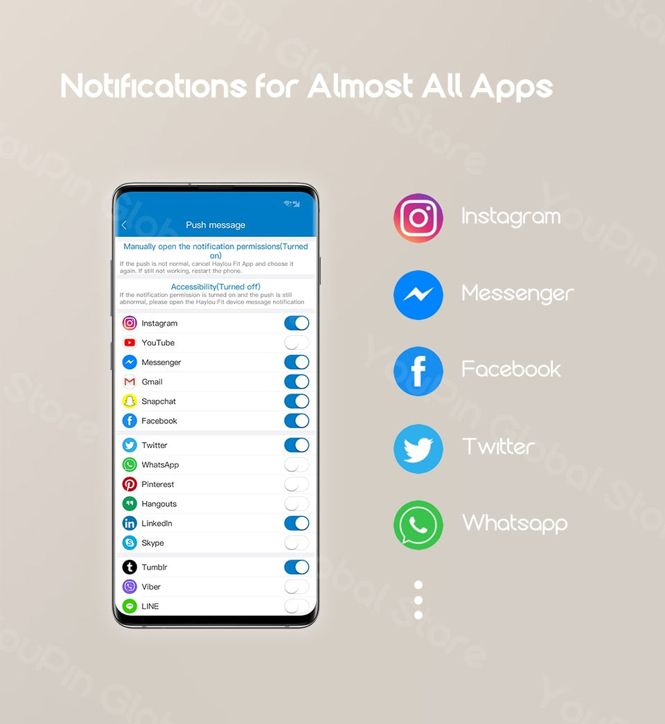 Smart Watch Sport Metal Heart Rate Sleep Monitor IP68 Waterproof iOS Android Global Version for Xiaomi YouPin