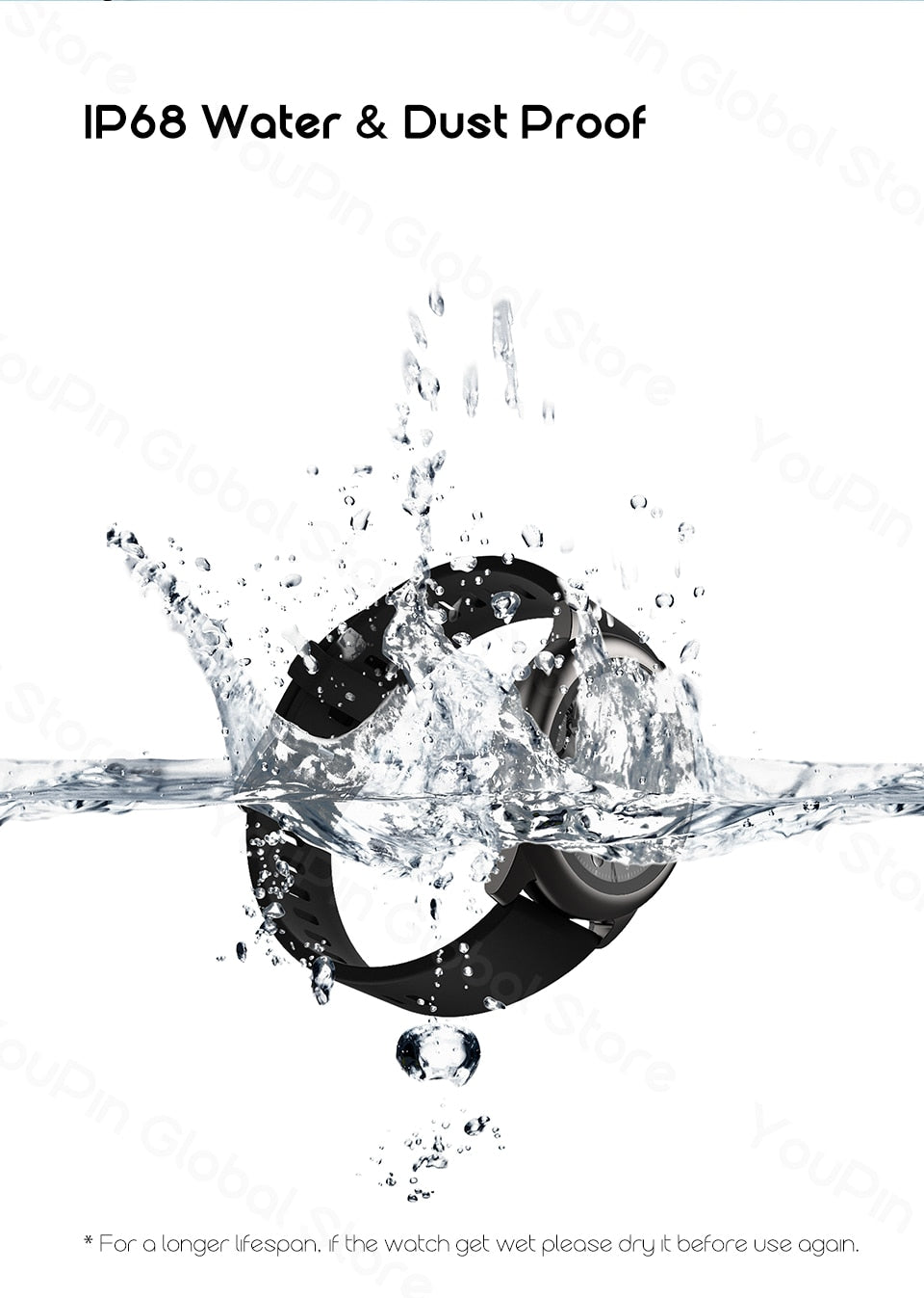 Smart Watch Sport Metal Heart Rate Sleep Monitor IP68 Waterproof iOS Android Global Version for Xiaomi YouPin