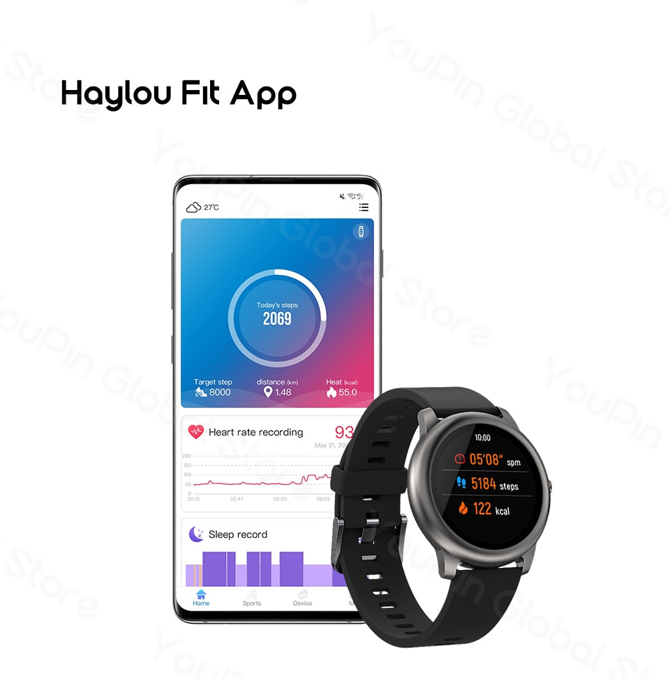 Smart Watch Sport Metal Heart Rate Sleep Monitor IP68 Waterproof iOS Android Global Version for Xiaomi YouPin