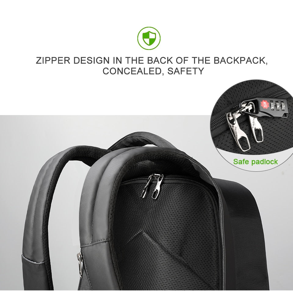 Hidden Anti theft Zipper 15.6 inch Men School Laptop Backpacks Water Repellent Travel 20L Multi USB Charger Male Mochila women